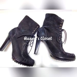 Diane Von Furstenberg | Jameson Lace-Up Nubuk Ankle Booties